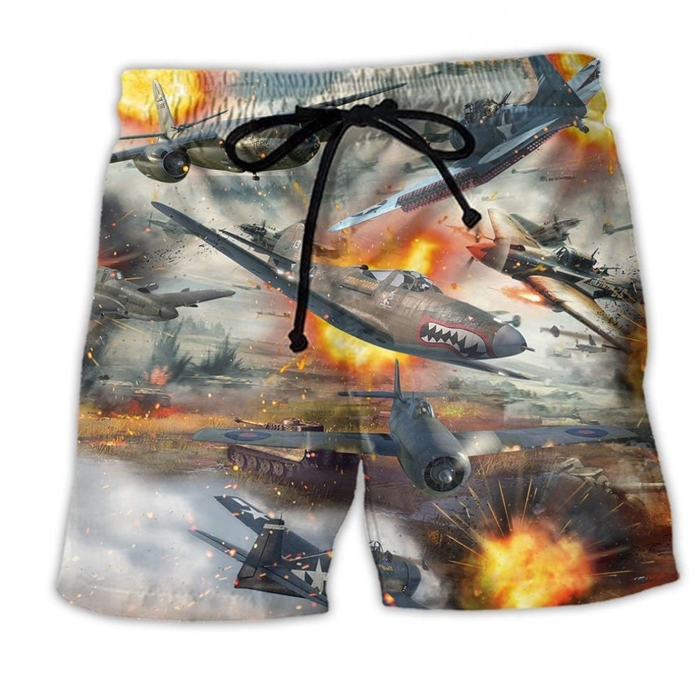 Combat Aircraft Fire Scene – Beach Short