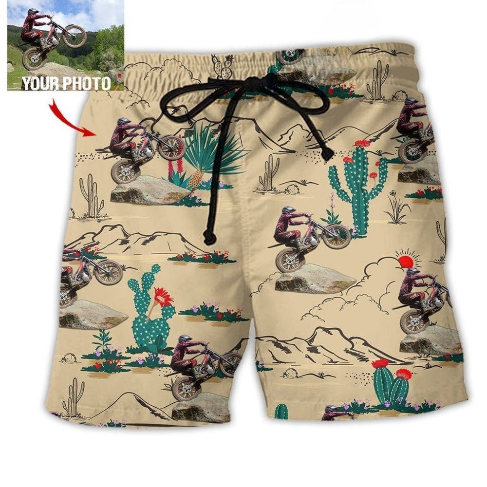 Desert Motorcycle Trial Adventure Art – Beach Short