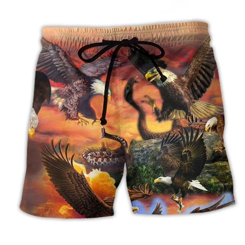 Eagle Hunter Spirit King Of The Sky Art – Beach Short