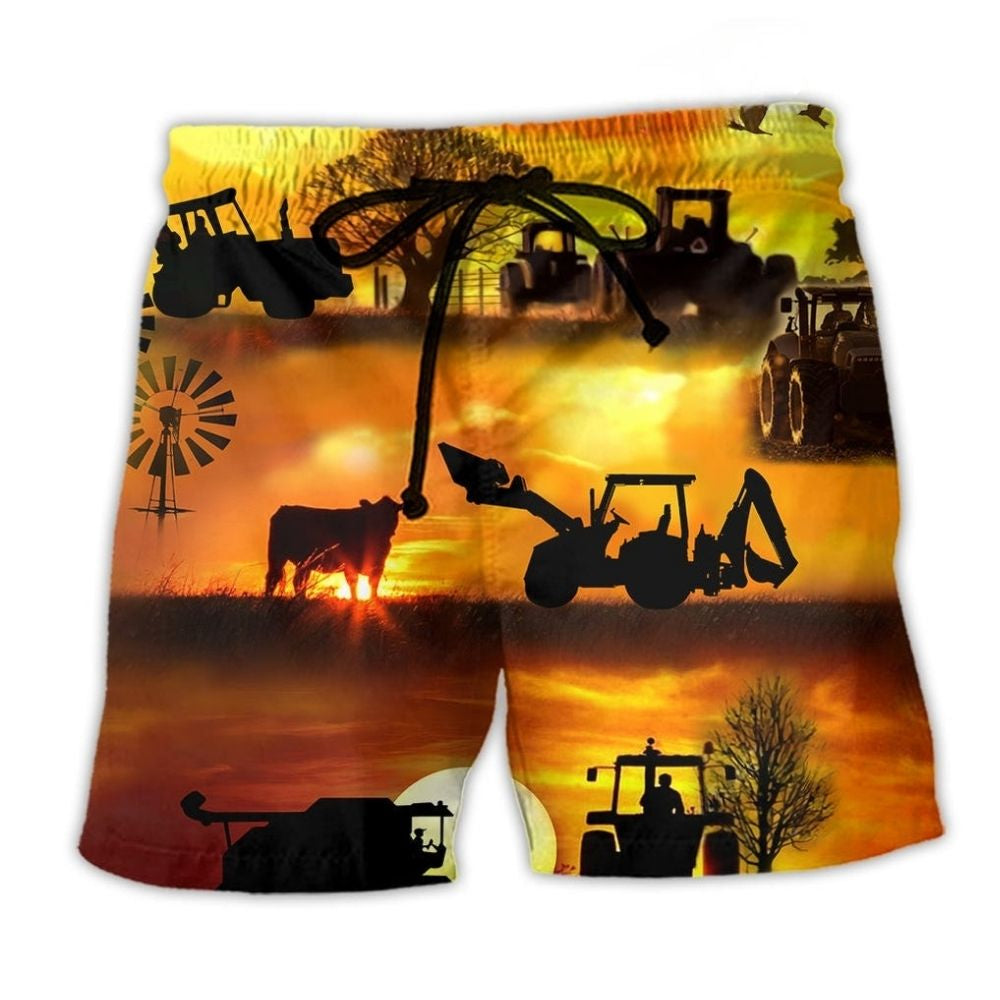Farmer Work Until Job Done - Beach Short