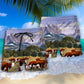 Cow Mountain Landscape Art - Beach Short