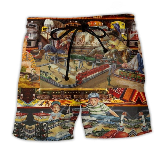 Train Toys Warm Happy Style – Beach Short