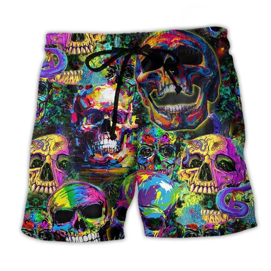 Skull Smiley High Fun Art – Beach Short