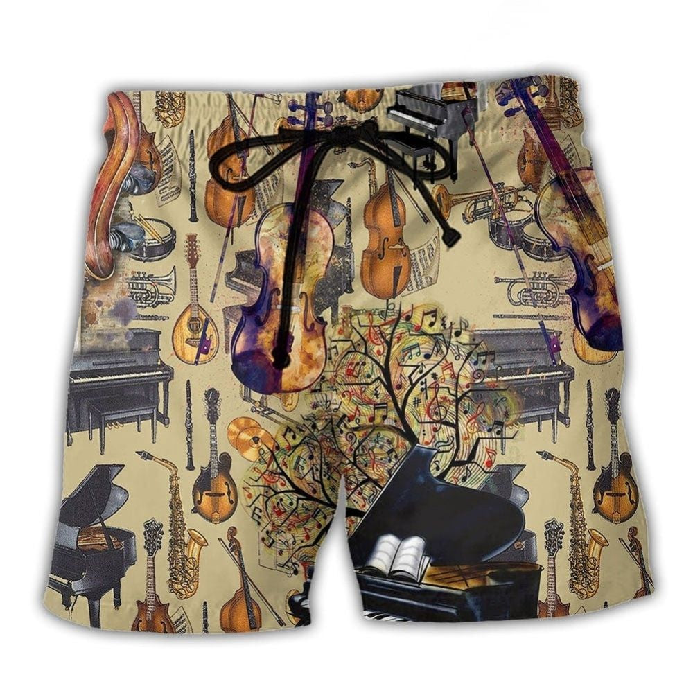 Music Love Life Cool Art – Beach Short