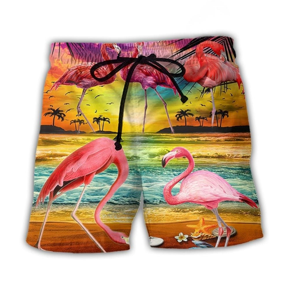 Summer Flamingo Paradise Cool Vibes – Beach Short