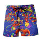Shrimp Mardi Gras Animal Style - Beach Short