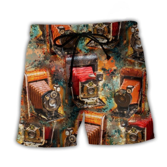 Vintage Retro Film Camera – Beach Short