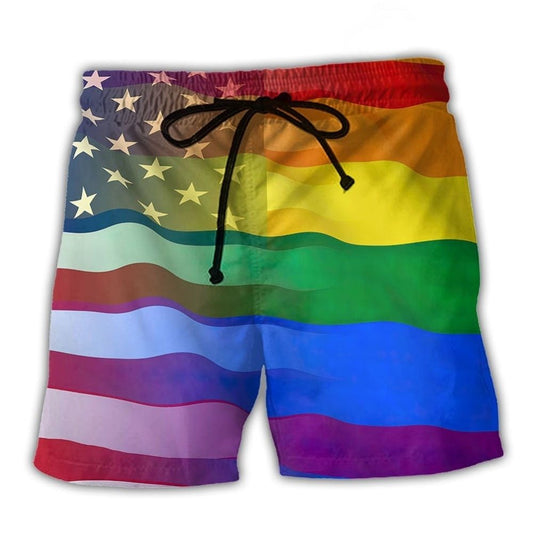 LGBT Love Is Love Peace Art – Beach Short