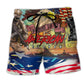 Veteran Proud To Be An American America Symbol - Beach Short