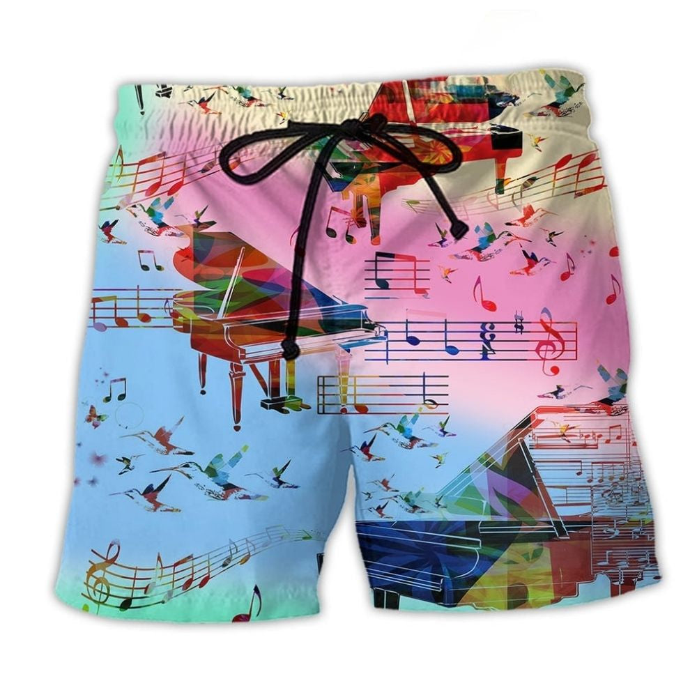 Piano Music Colorful Love Life – Beach Short