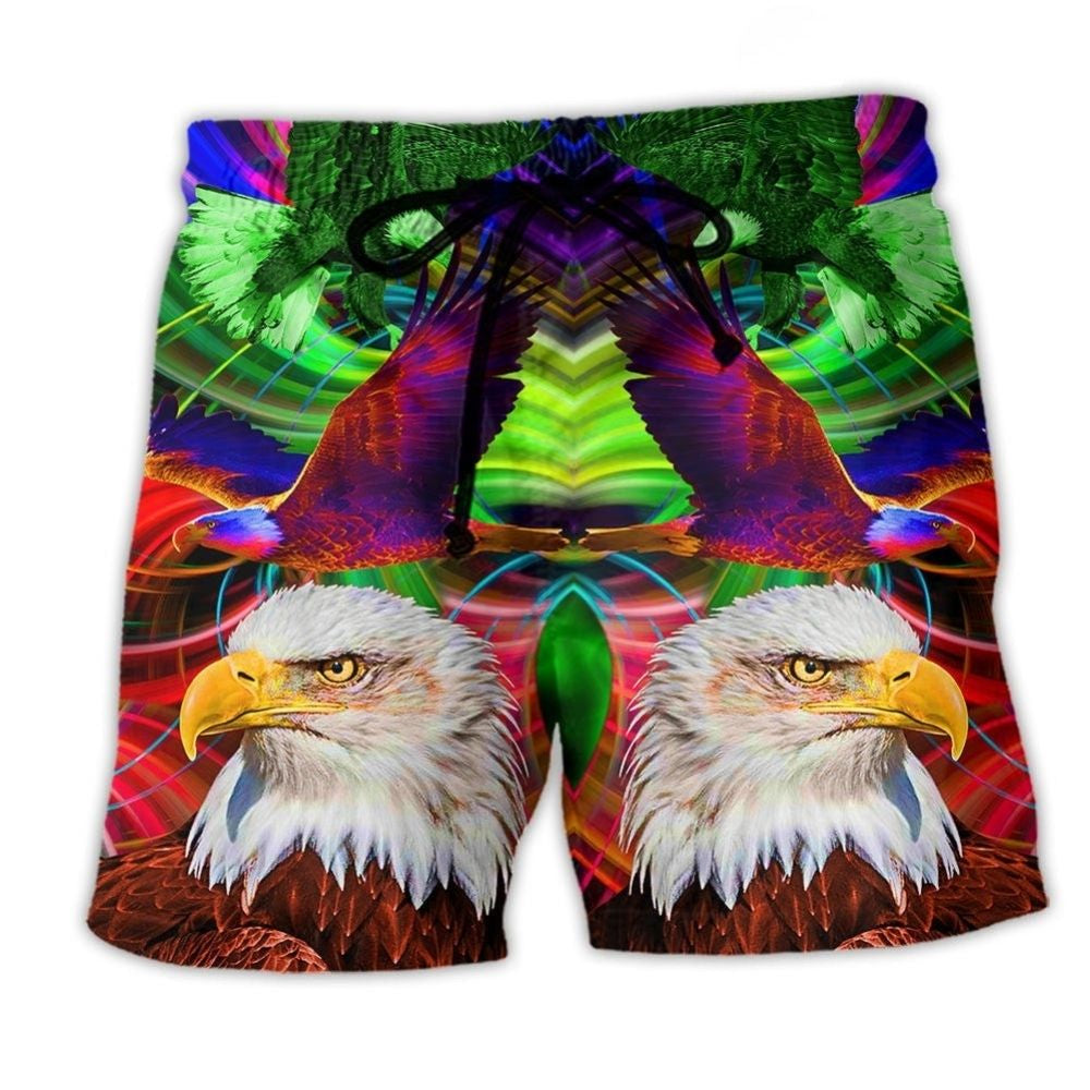 Colorful American Eagle Art – Beach Short