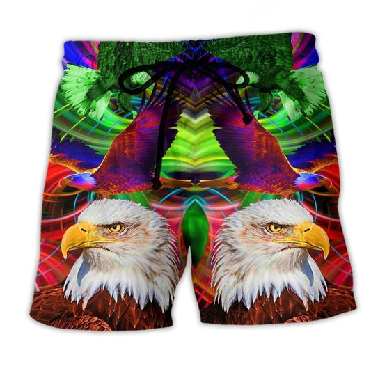 Colorful American Eagle Art – Beach Short