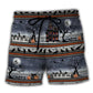 Scared Spooky Night Border Halloween – Beach Short