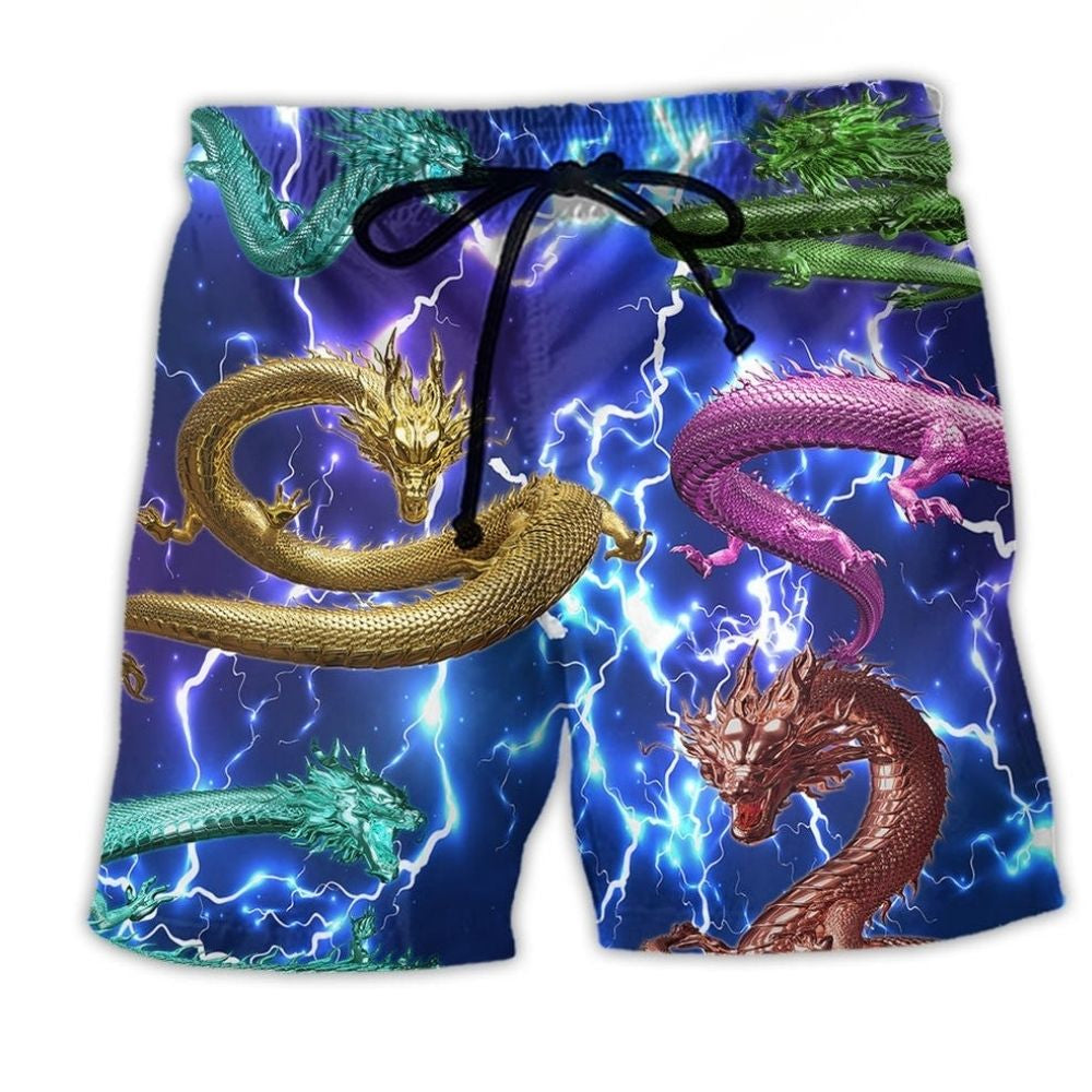 Dragon Lightning Fantasy Power Art – Beach Short