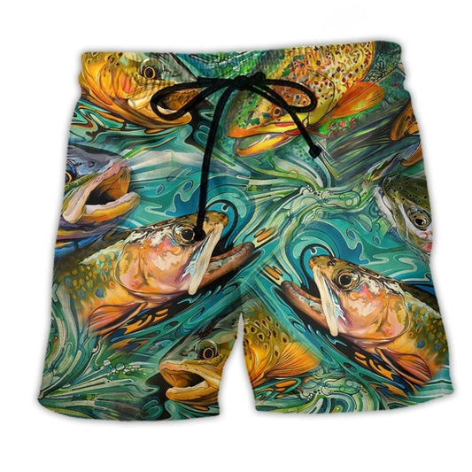 Fishing Lover Life Quote - Beach Short