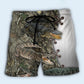Crocodile Hunting Wildlife Art - Beach Short