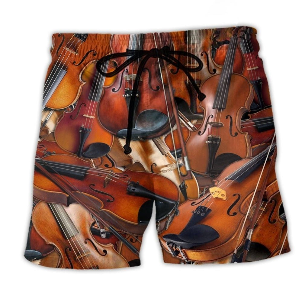 Violin Intelligent Music Quote Art – Beach Short