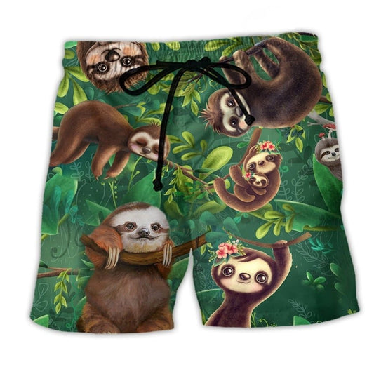 Sloth Lovely Cute Animal Design – Beach Short