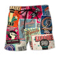 Karaoke Summer Party Colorful Art – Beach Short