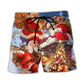 Christmas Santa Rooftop Art – Beach Short