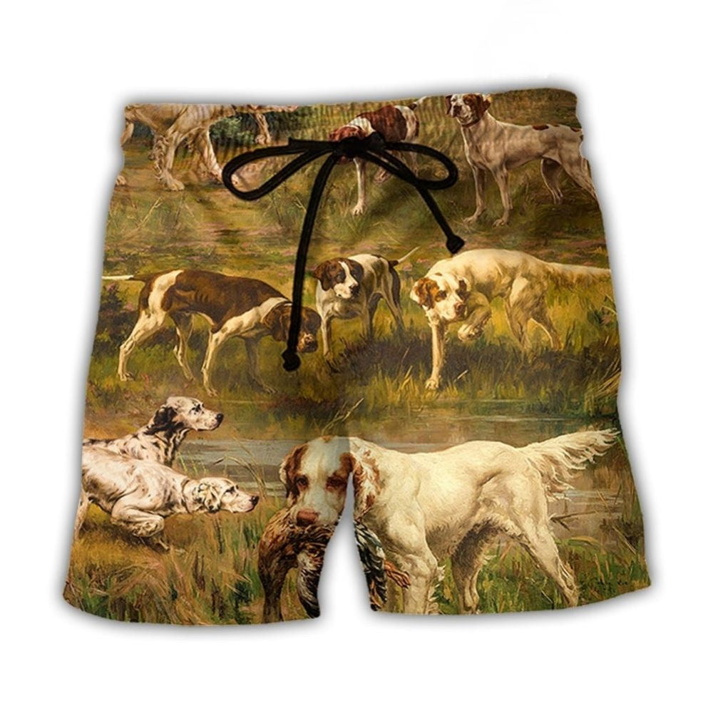 Hunting Dog And Duck Outdoor – Beach Short