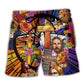 Lion And Flowers Faith Art – Beach Short