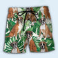 Boxer Dog Tropical Leaf - Beach Short