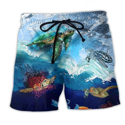 Turtle Ocean Go With The Flow – Beach Short