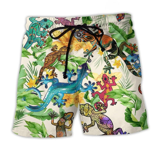 Funny Lizard Warning – Beach Short