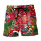Christmas Hockey Santa Reindeer – Beach Short