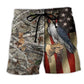 American Falconry Hunting Heritage Art – Beach Short