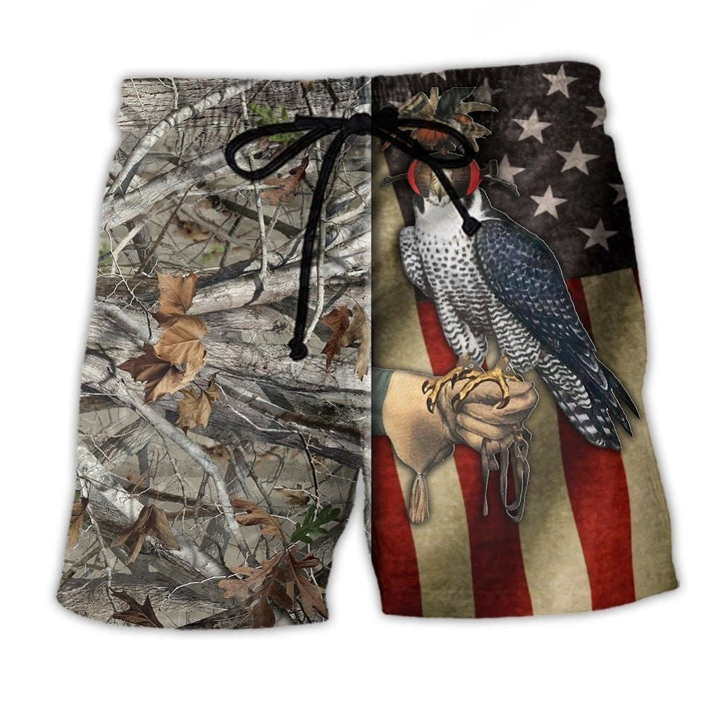 American Falconry Hunting Heritage Art – Beach Short