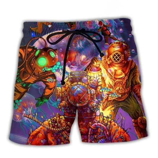 Fantasy Diving With Jellyfish Undersea – Beach Short
