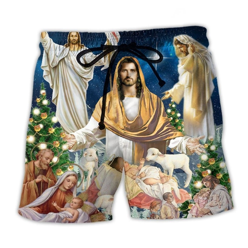 Christmas Miracle Night Scene – Beach Short