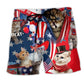 America Proud Cat Lover – Beach Short