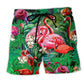 Flamingo Floral Life Love – Beach Short