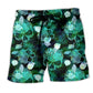 Green Skull Fish Fantasy Art – Beach Short