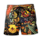 Halloween Dark Skull Pumpkin Scary - Beach Short