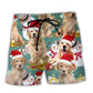 Golden Retriever Merry Christmas – Beach Short