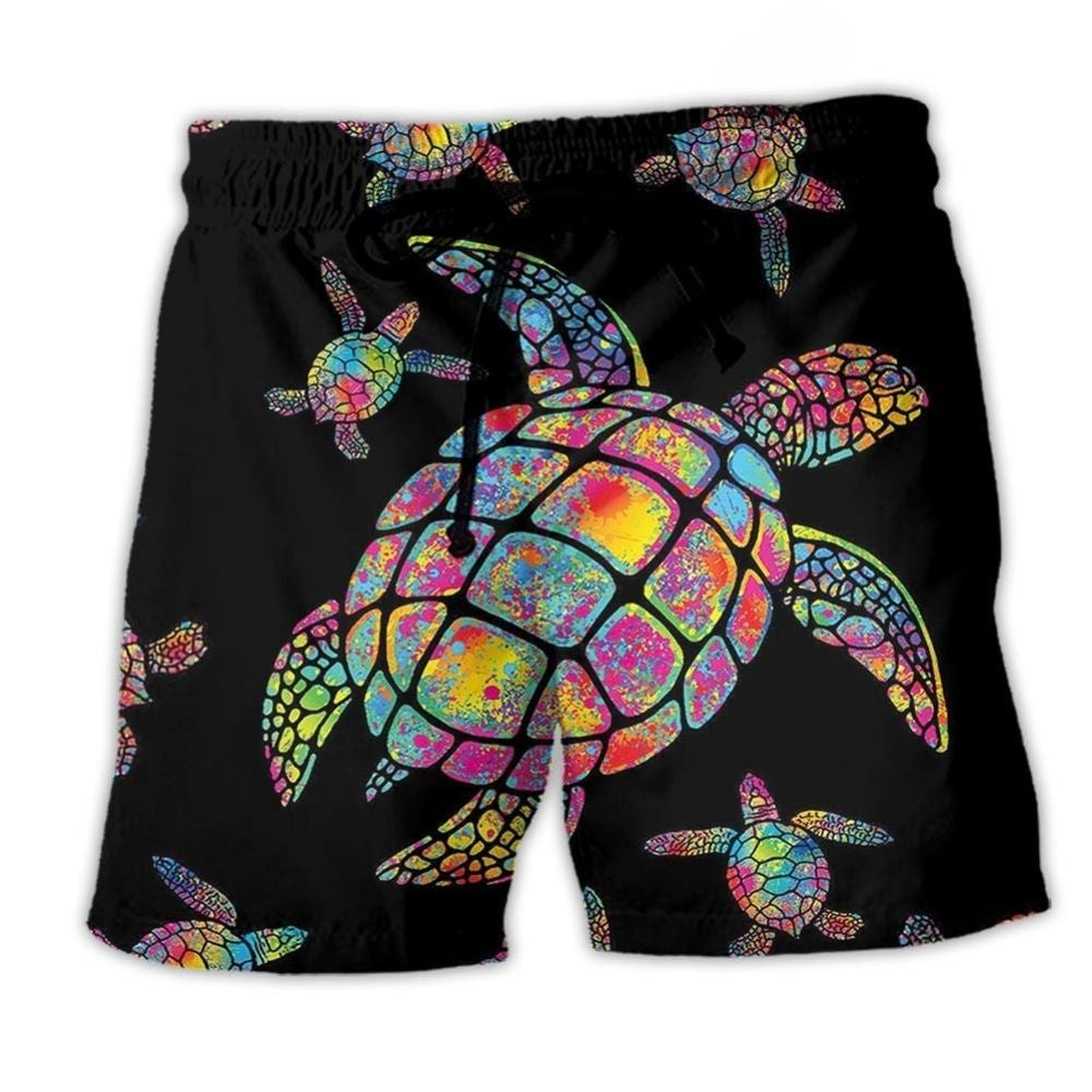 Turtle Hippie Ocean Lover - Beach Short