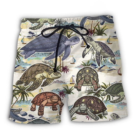 Turtle Tropical Beach Ocean Art – Beach Short