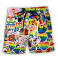 LGBT Rainbow Pride Bold Identity Art – Beach Short