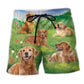 Golden Retriever Playful Dogs - Beach Short