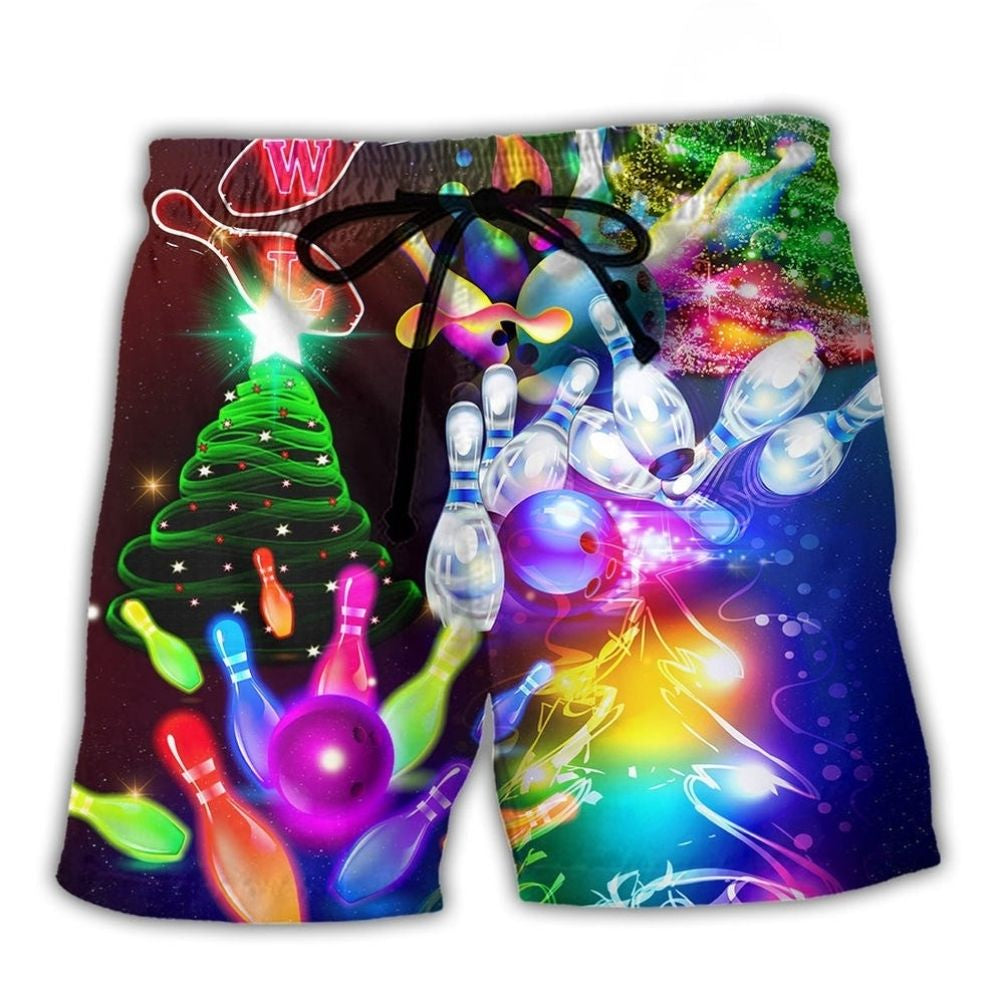 Christmas Bowling Fun Art – Beach Short