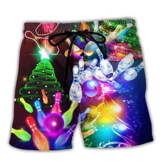 Christmas Bowling Fun Art – Beach Short