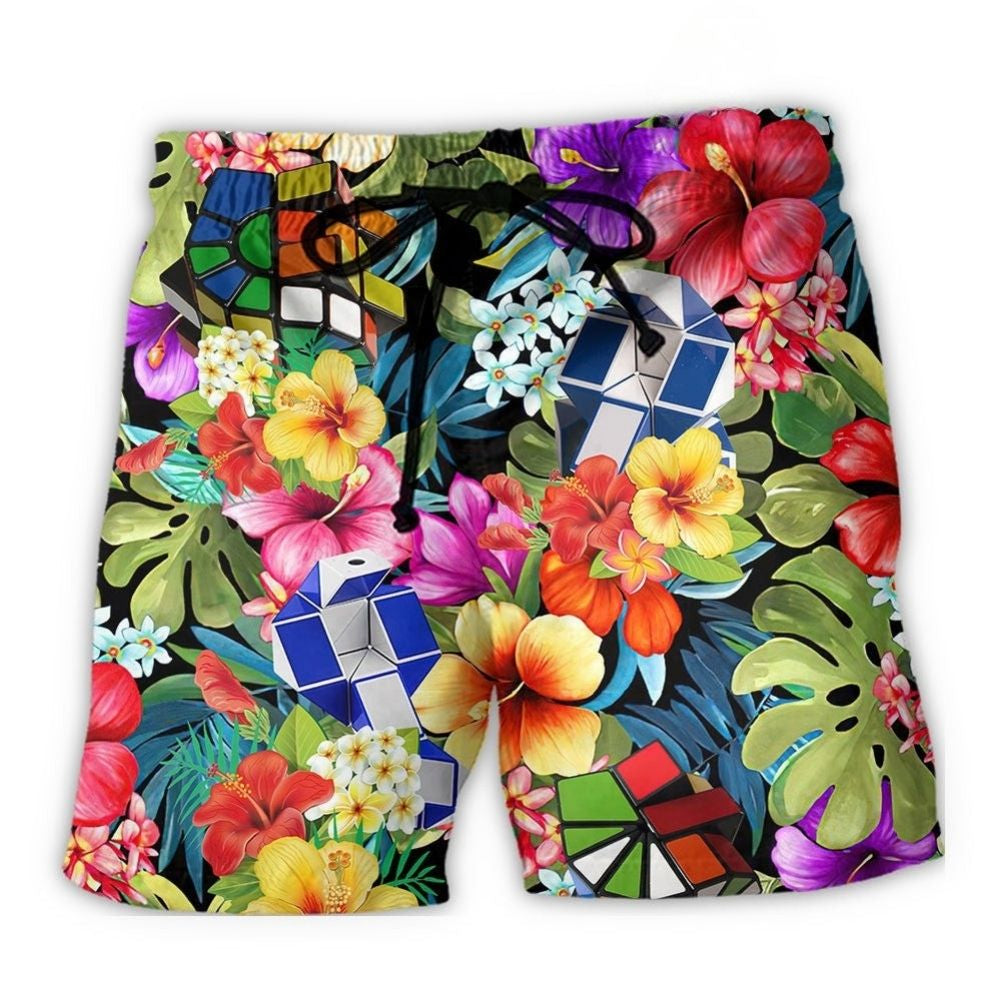 Rubik Snake Tropical Colorful – Beach Short