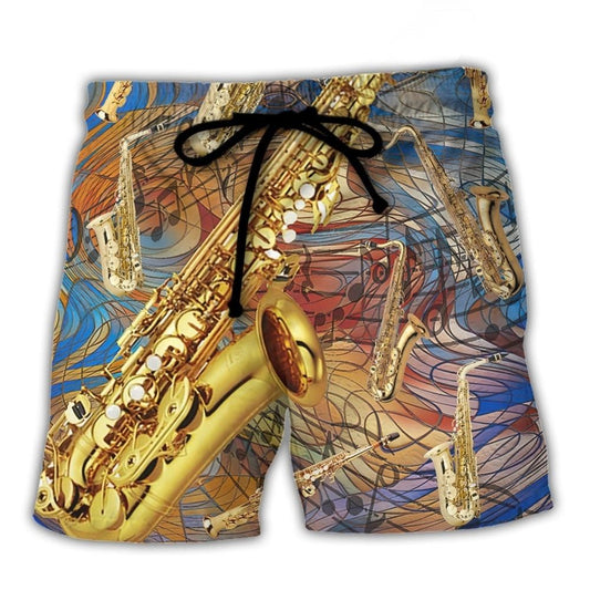 Saxophone See The Sound Music Art – Beach Short