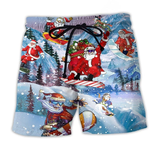 Snowboarding Heaven Earth Christmas – Beach Short