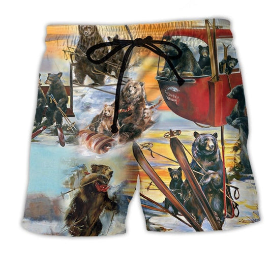 Live Breathe Ski Bear Winter – Beach Short