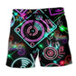 Music Record Player Memory Art – Beach Short